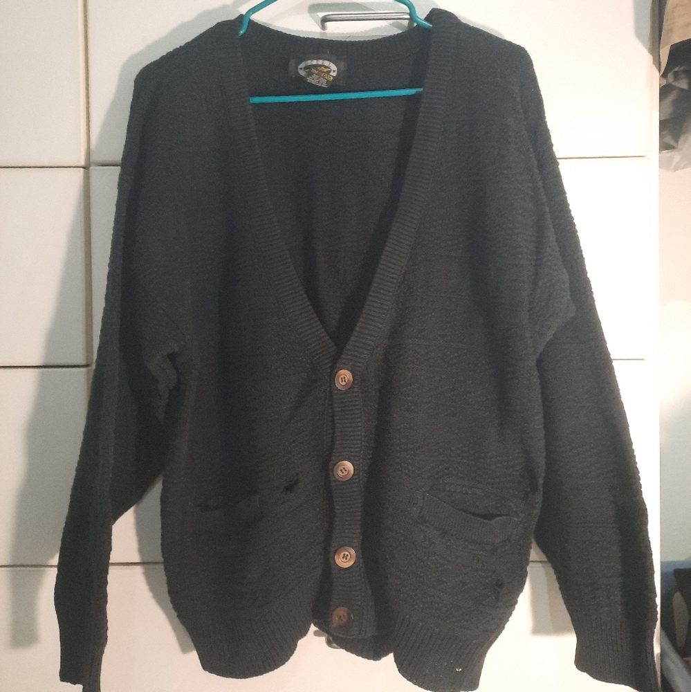 100% Cotton Button-Up Cardigan with Pockets